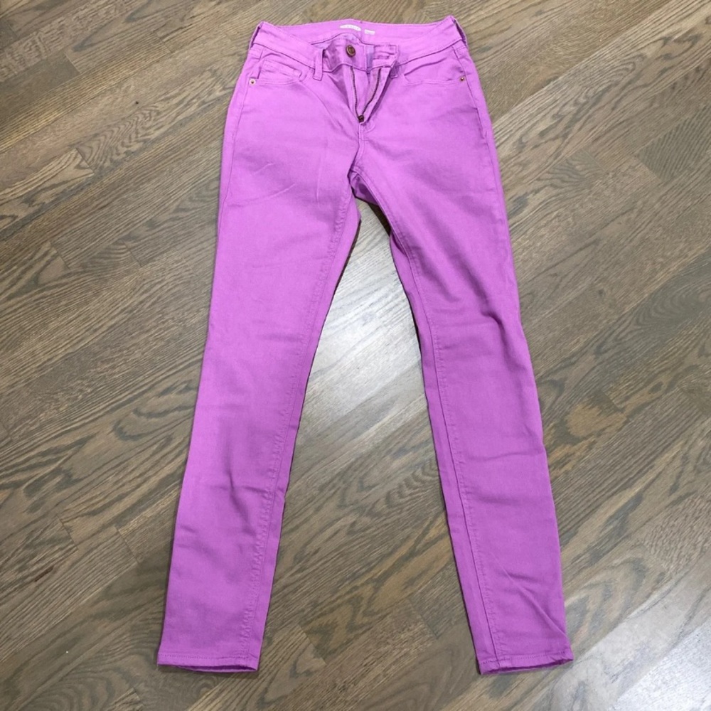 Old navy fuschia skinny jeans size 25